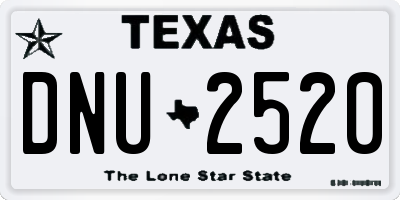 TX license plate DNU2520