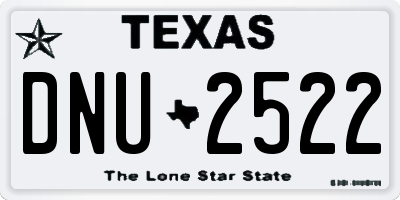 TX license plate DNU2522
