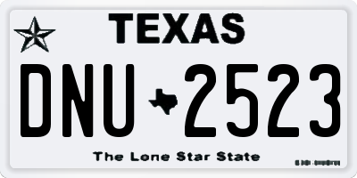 TX license plate DNU2523