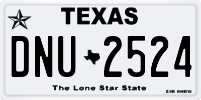 TX license plate DNU2524