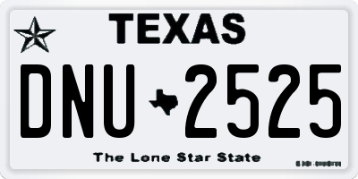 TX license plate DNU2525