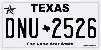 TX license plate DNU2526