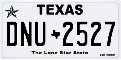 TX license plate DNU2527