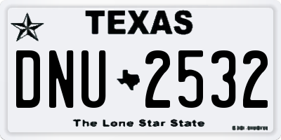 TX license plate DNU2532