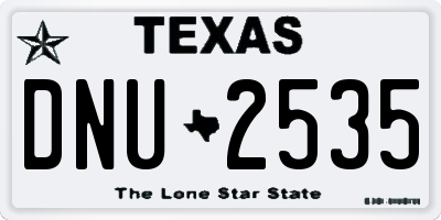 TX license plate DNU2535