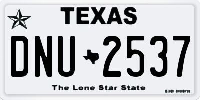 TX license plate DNU2537