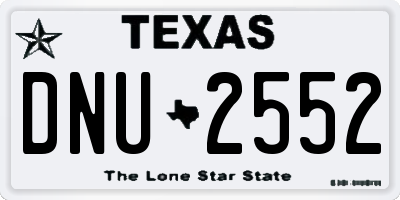 TX license plate DNU2552
