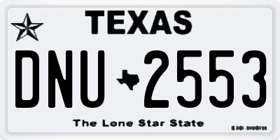TX license plate DNU2553