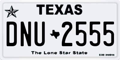 TX license plate DNU2555
