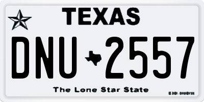TX license plate DNU2557
