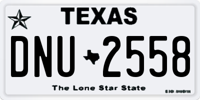 TX license plate DNU2558