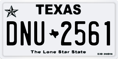 TX license plate DNU2561