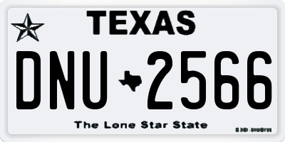 TX license plate DNU2566