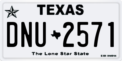 TX license plate DNU2571