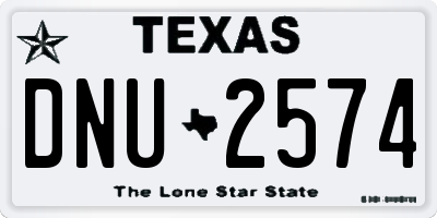 TX license plate DNU2574