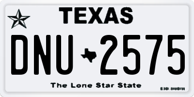 TX license plate DNU2575