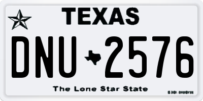 TX license plate DNU2576
