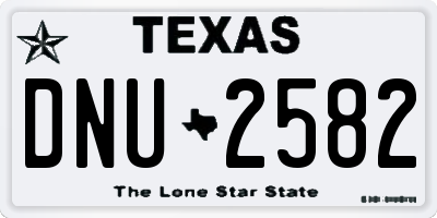 TX license plate DNU2582