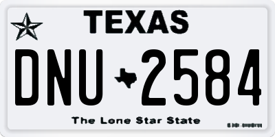 TX license plate DNU2584