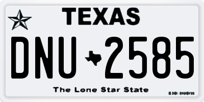TX license plate DNU2585