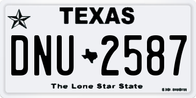 TX license plate DNU2587