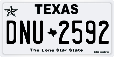 TX license plate DNU2592