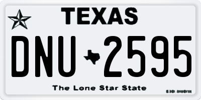 TX license plate DNU2595