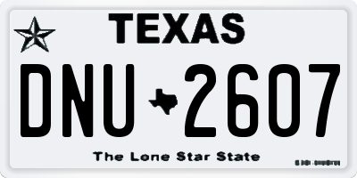 TX license plate DNU2607