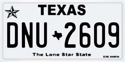 TX license plate DNU2609
