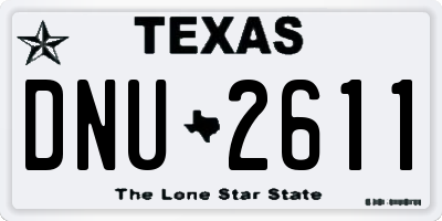 TX license plate DNU2611