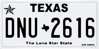TX license plate DNU2616