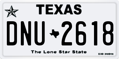 TX license plate DNU2618