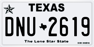 TX license plate DNU2619