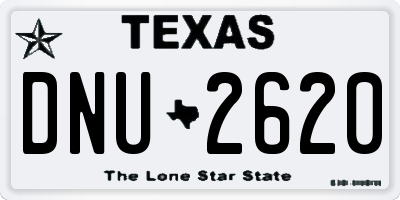TX license plate DNU2620