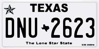 TX license plate DNU2623