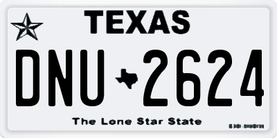 TX license plate DNU2624