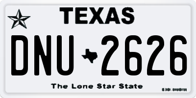 TX license plate DNU2626