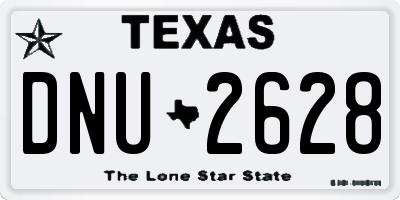TX license plate DNU2628
