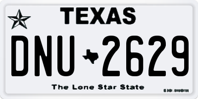 TX license plate DNU2629