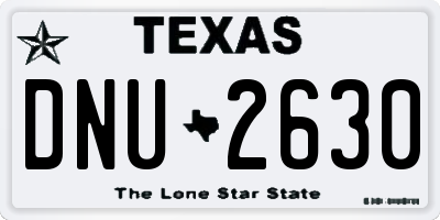 TX license plate DNU2630
