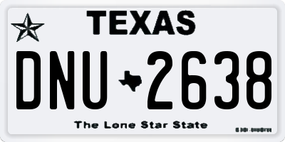 TX license plate DNU2638