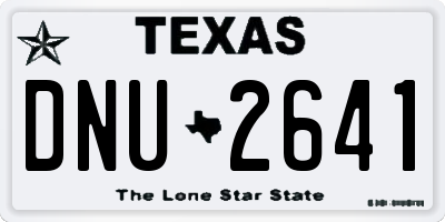 TX license plate DNU2641