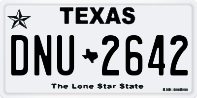 TX license plate DNU2642