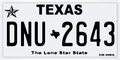 TX license plate DNU2643