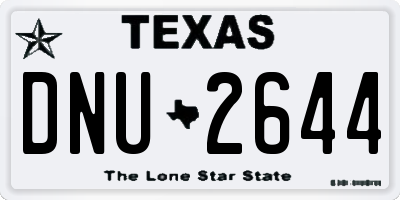 TX license plate DNU2644