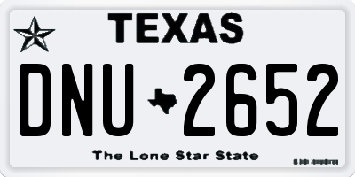 TX license plate DNU2652