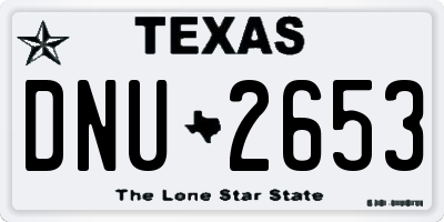 TX license plate DNU2653
