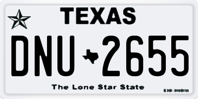 TX license plate DNU2655