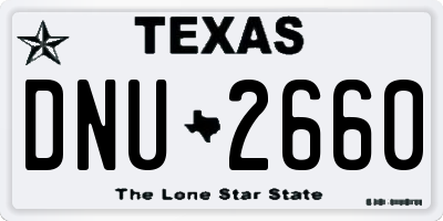 TX license plate DNU2660