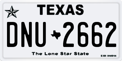 TX license plate DNU2662
